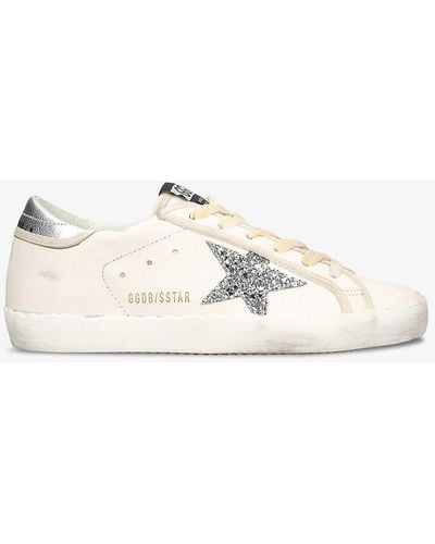 Golden Goose Superstar 80185 Logo-print Leather Low-top Trainers - Natural