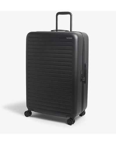 Samsonite Stackd Spinner Hard Case 4 Wheel Recycled-plastic Cabin Suitcase - Black