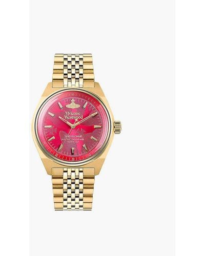 Vivienne Westwood Vv251rrgd Lady Sydenham Stainless-steel Quartz Watch - Pink