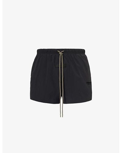 Fear Of God Essentials Brand-patch Woven Shorts - Black