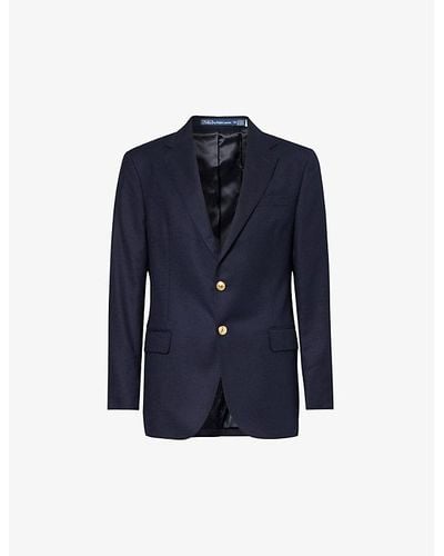 Polo Ralph Lauren Single-breasted Notched-lapel Wool Blazer - Blue