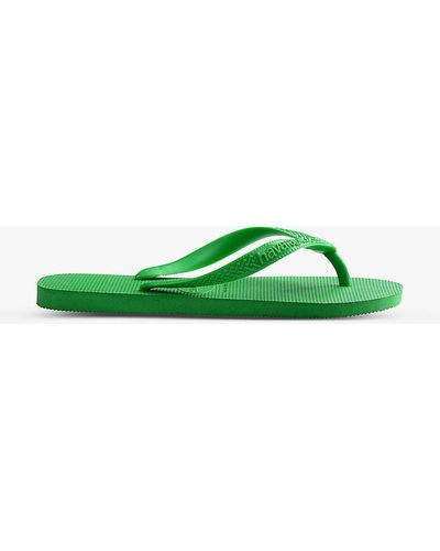 Havaianas Top Logo-embossed Rubber Flip-flops - Green