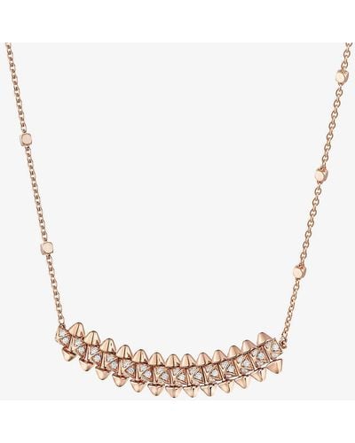 Cartier Clash De 18ct Rose-gold And 0.20ct Brilliant-cut Diamond Pendant Necklace - Natural