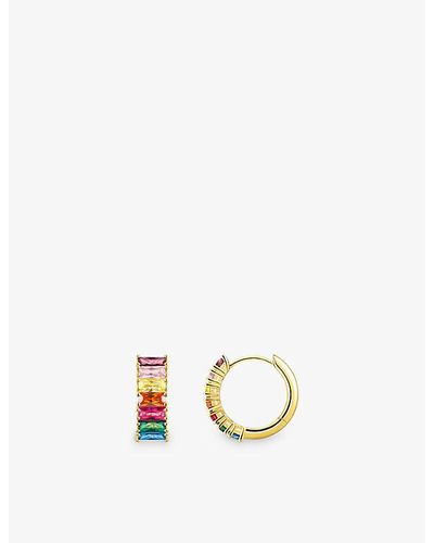 Thomas Sabo Rainbow Heritage 18ct Yellow Gold-plated 925 Sterling Silver Hoops - Metallic