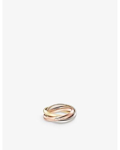 Cartier Trinity Medium 18ct White-gold, Yellow-gold And Rose-gold Ring