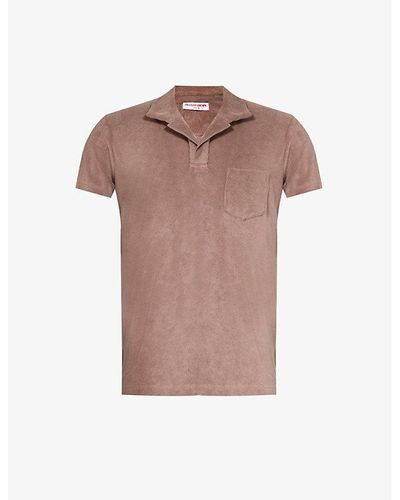 Orlebar Brown Patch-pocket Regular-fit Terry-cotton Shirt X - Pink