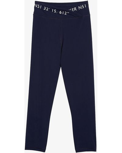 Ted Baker Bommat Logo-print Stretch-jersey leggings - Blue