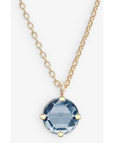 The Alkemistry Poppy Finch 14ct Yellow-gold And Topaz Pendant Necklace - White