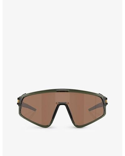 Oakley Oo9404 Latch Shield-frame Acetate Sunglasses - Gray