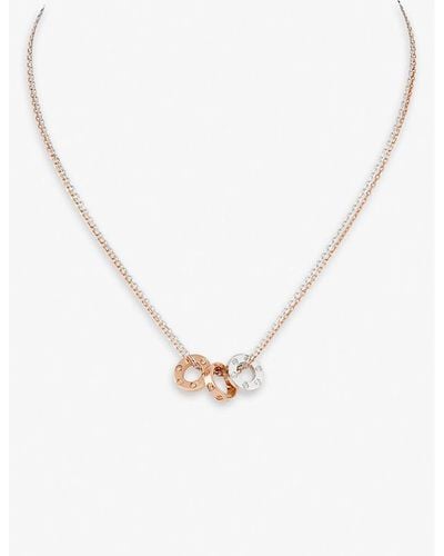 Cartier Love 18ct Rose-gold And 0.01ct Diamond Necklace - Metallic