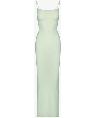 Skims Soft Lounge Ribbed Stretch-jersey Maxi Dres - Green