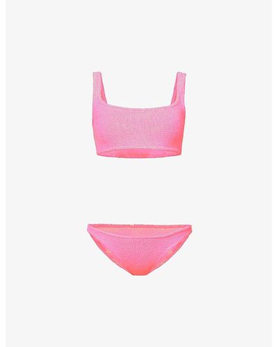 Hunza G Xandra Seersucker-weave Bikini - Pink