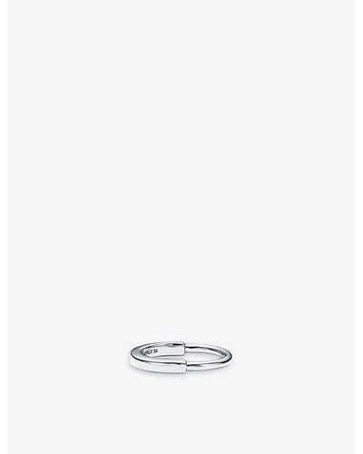 Tiffany & Co. Tiffany Lock 18ct White-gold Ring 9.