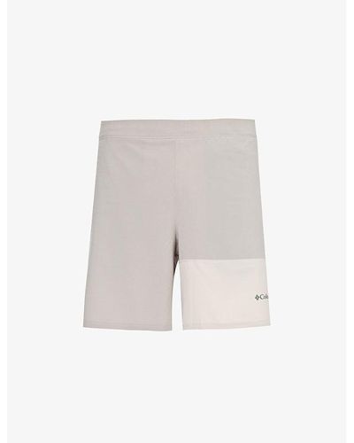 Columbia Hike Branded-print Stretch-woven Shorts - White