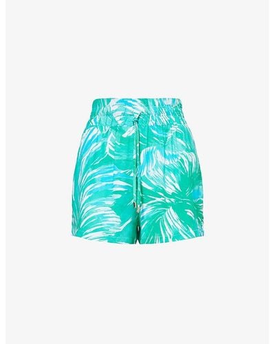 Melissa Odabash Annie Abstract-pattern Woven Shorts - Blue