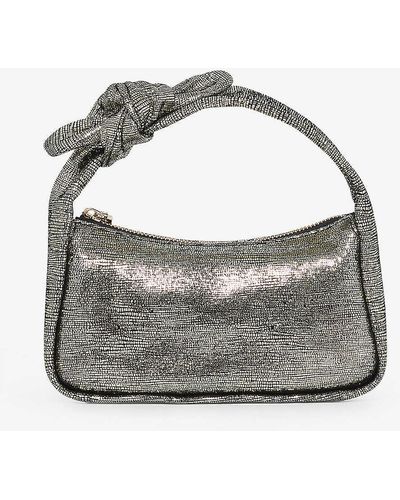 IRO Noue Baby Metallic Leather Hand Bag - Grey