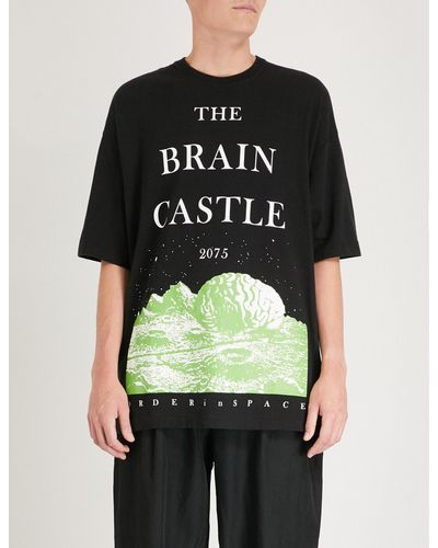 Undercover The Brain Castle Cotton-jersey T-shirt - Black