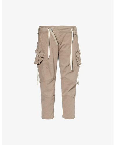 OTTOLINGER Cropped Tapered Mid-rise Stretch-cotton Pants - Natural