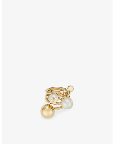 White Jimmy Choo Rings for Women | Lyst