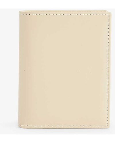 Comme des Garçons Foiled-logo Bifold Leather Wallet - Natural