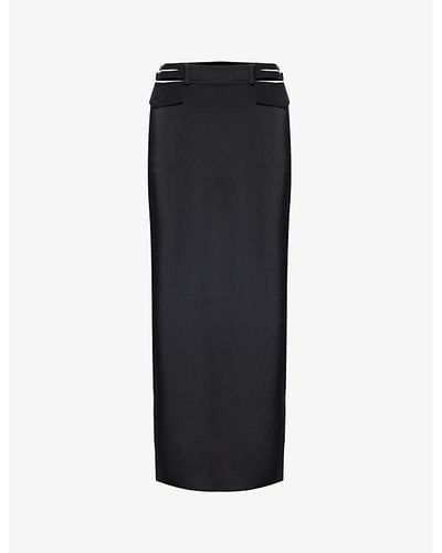 Dion Lee Pocket Woven Midi Skirt - Black
