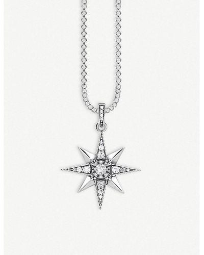 Thomas Sabo Royalty Star Sterling Silver Necklace - White