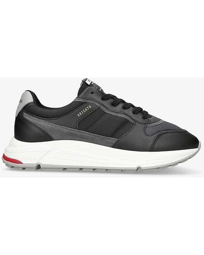 Axel Arigato Rush Leather And Woven Trainers - Black