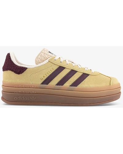 adidas Gazelle Bold Brand-stripe Suede Low-top Trainers 7. - Natural
