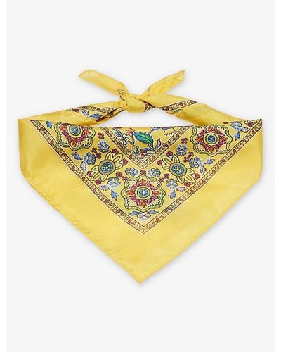 Polo Ralph Lauren Floral-print Silk Neck Tie - Yellow