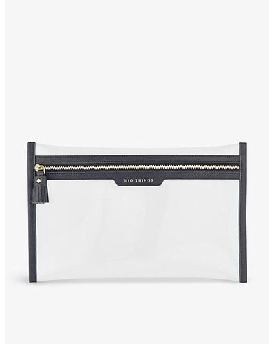 Anya Hindmarch Loose Pocket Big Things Woven Pouch - White