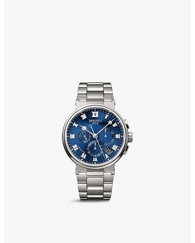 Breguet 5527ti/y1/tw0 Marine Chronograph Automatic Watch - Blue