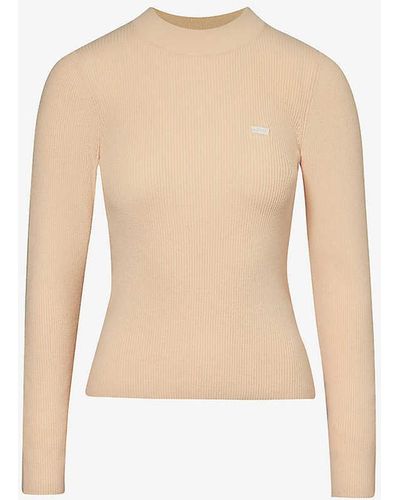 Levi's Slim-fit Knitted Woven-blend Jumper - Natural