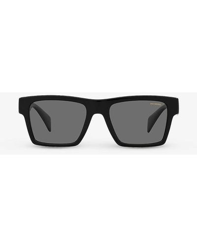 Versace Ve4445 Greca-hardware Acetate Sunglasses - Grey