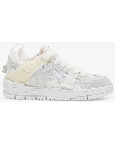 Axel Arigato Area Patchwork Leather And Recycled Polyester Mid-top Trainers - White