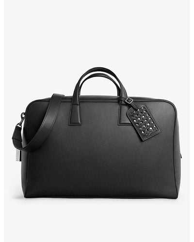 Aviteur Cristallo Weekend Leather Holdall Bag - Black