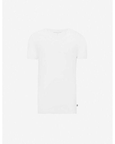 Derek Rose V-neck Modal T-shirt Xx - White