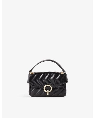 Sandro Yza Nano Quilted-leather Shoulder Bag - Black
