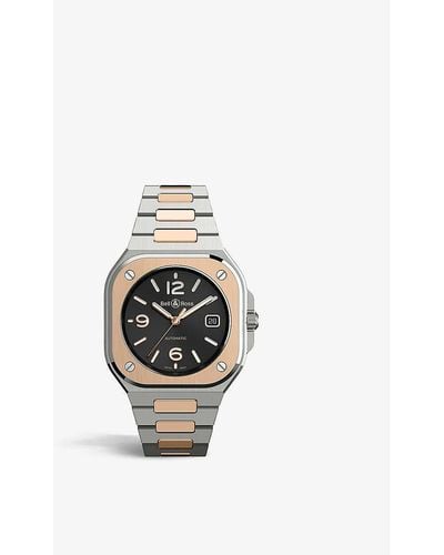 Bell & Ross Br05a-bl-stpg/ssg Stainless Steel And 18ct Rose-gold Automatic Watch - White