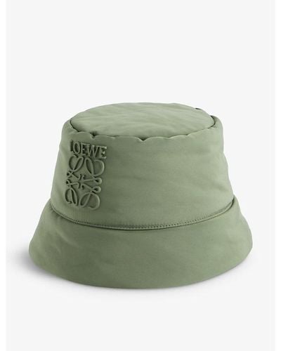 Loewe Padded Wide-brim Shell Bucket Hat M/ - Green
