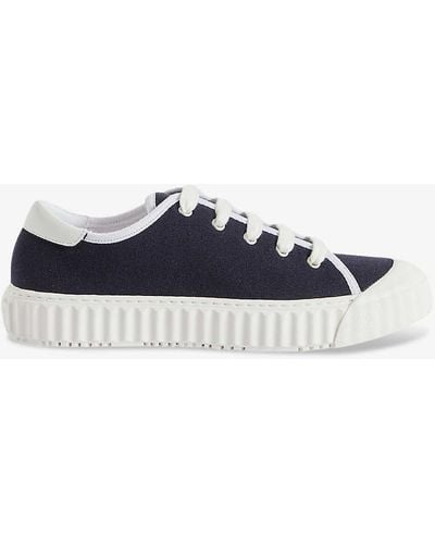 Claudie Pierlot Adrien Chunky-sole Woven Low-top Trainers - Blue