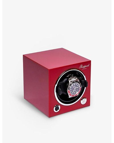 The Alkemistry Rapport London Evo Single Wooden Watch Winder Cube - Red