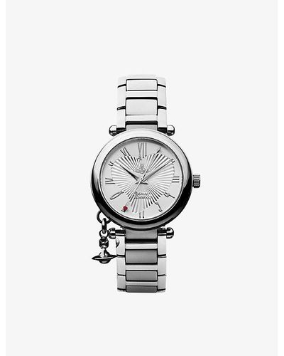 Vivienne Westwood Vv006sl Orb Stainless-steel Quartz Watch - White