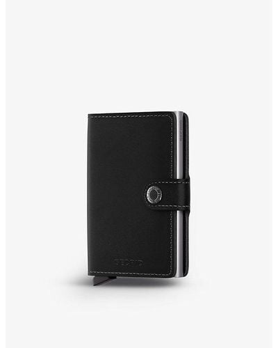 Secrid Miniwallet Original Leather And Aluminium Cardholder - Black