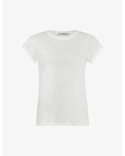 AllSaints Anna Crewneck Cotton T-shirt - White