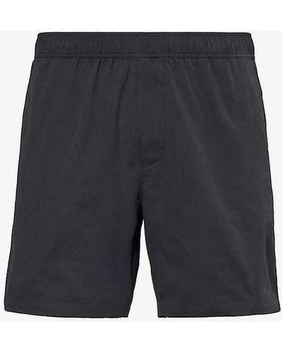 PAIGE Roan Regular-fit Mid-rise Woven Shorts - Blue
