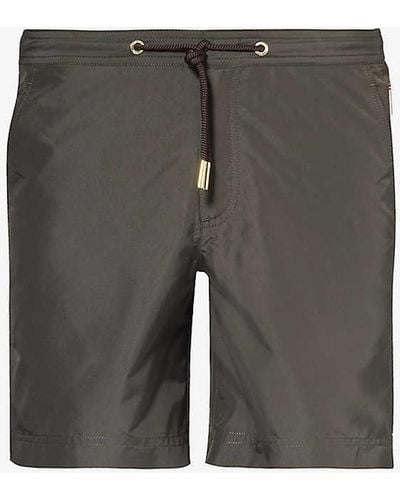 Orlebar Brown Bulldog Elasticated-waist Recycled-polyester Swim Shorts - Grey