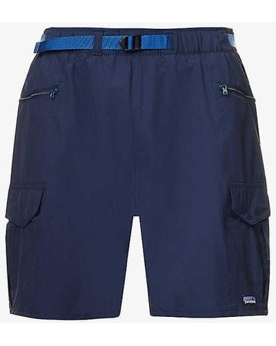 Patagonia Outdoors Elasticated-waistband Stretch-shell Short - Blue
