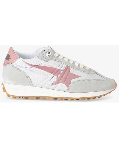 Golden Goose Marathon Runner Suede And Mesh Low-top Trainers - White