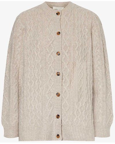FAVORITE DAUGHTER The Oversized Wool And Cashmere-blend Cardigan - White