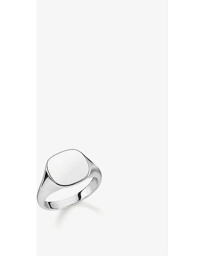 Thomas Sabo Rebel At Heart Sterling-silver Signet Ring - White